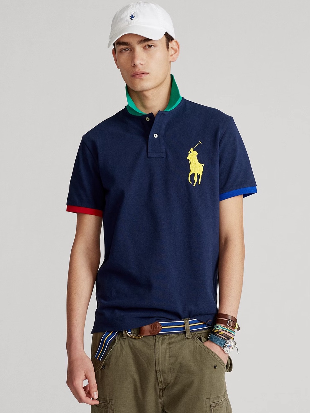 Classic Fit Big Pony Mesh Polo Shirt